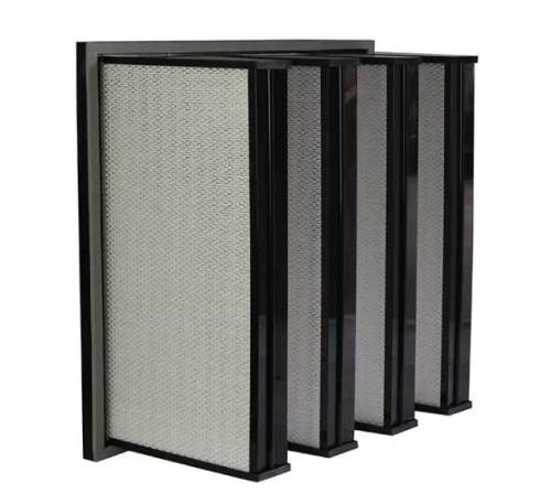 High Capacity F8-H13 V-Bank HEPA Air Filter, High Efficiency W Type HEPA Box for Ventilation and AHU, V Cell Air Filter