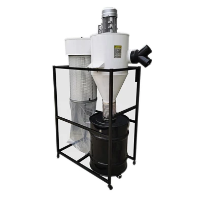 Woodworking Cyclone Dust Collector, 2 Stage Dust Collector, 2HP Dust Collection System-Manual Cleaning