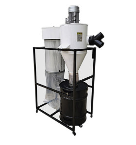 Woodworking Cyclone Dust Collector, 2 Stage Dust Collector, 2HP Dust Collection System-Manual Cleaning