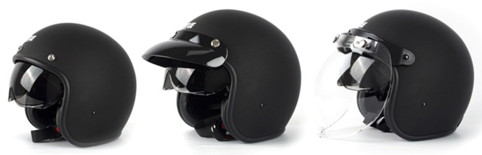 vintage open face helmet
