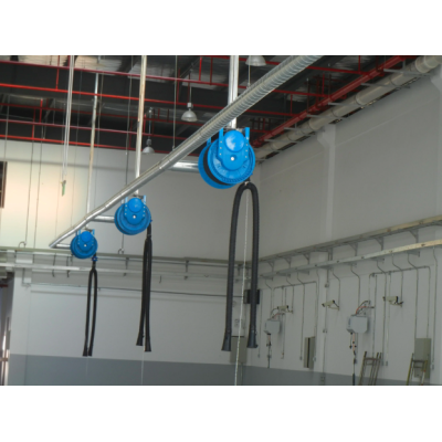 Spring Operated Hose Reels Exhaust System for Car Repairing Shop, Vehicle Exhaust Hose Reels