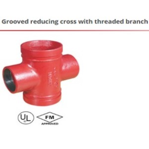 Grooved redycing cross with threaded branch
