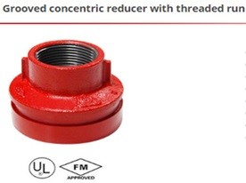 Grooved eccentric reducer