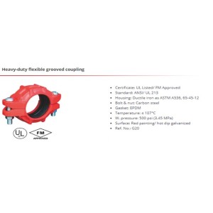 Heavy-duty flexible grooved coupling