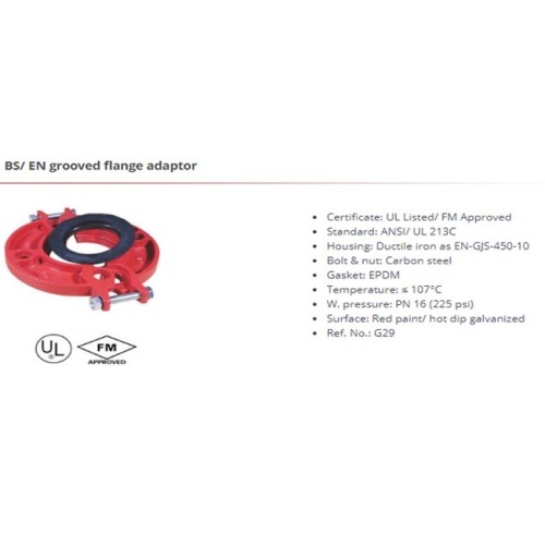 BS/EN grooved flange adaptor