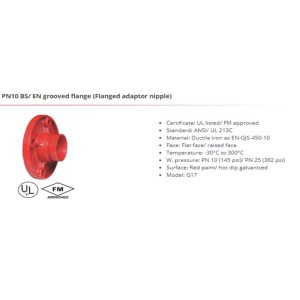 PN10 BS/EN grooved flange(Flanged adaptor nipple)