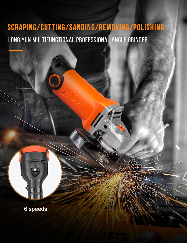 LOMVUM Multifunctional Professional Electric Angle Grinder