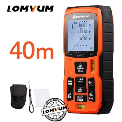LOMVUM 40M Laser Ruler Digital Distance Meter Measurer Range Finder Laser Metreler