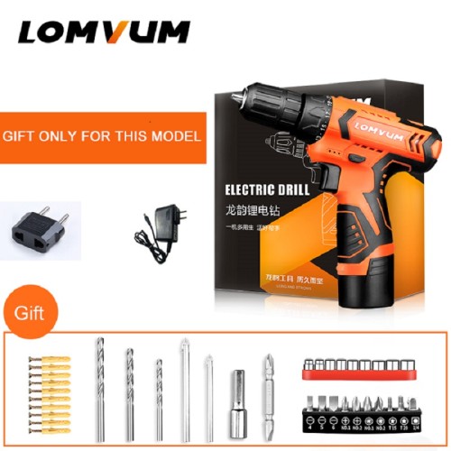 Cordless Screwdriver Power Instruments 24V Double Speed Electric Hand Tools Battery Screwdriver