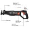 Electric Saw Parts Reciprocating Saw 13.7 Inch 850W Cutting Power Tools Into Chain Saw Woodworking