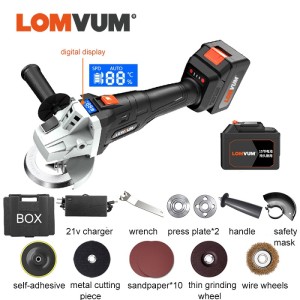 Power 21V Lithium Battery Brushless Cordless Grinding Multi-function Angle Grinder