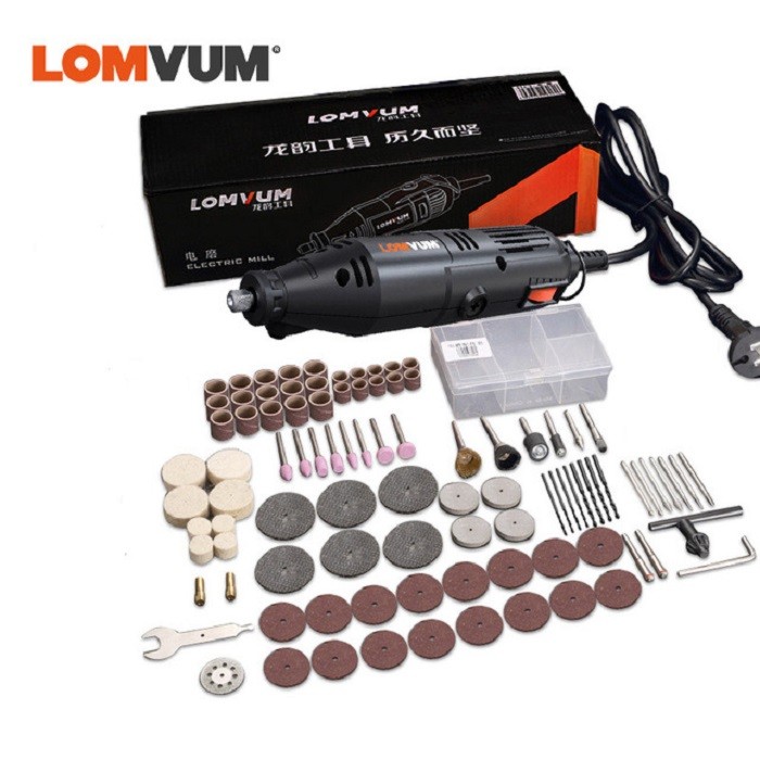 LOMVUM Electric Grinder 6Speed Grinding Polishing Drilling Carving Tools Set+Box LOMVUM Electric Grinder 6Speed Grinding Polishing Drilling Carving Tools Set+Box
