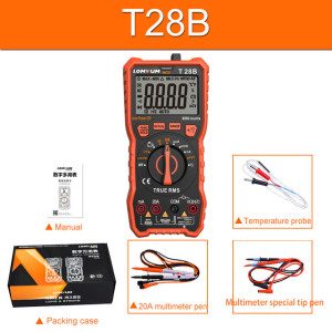 T28B/T28C NCV Digital Portable Digital Multimeter 6000 counts AC/DC Voltage Meter Voltmeter Tester Meter Handheld LED Large Screen