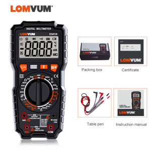 DM58/ DM68 LOMVUM NCV Digital Multimeter 5999 counts Auto Ranging AC/DC voltage Meter Current Capacitance Measuring Tester Voltage