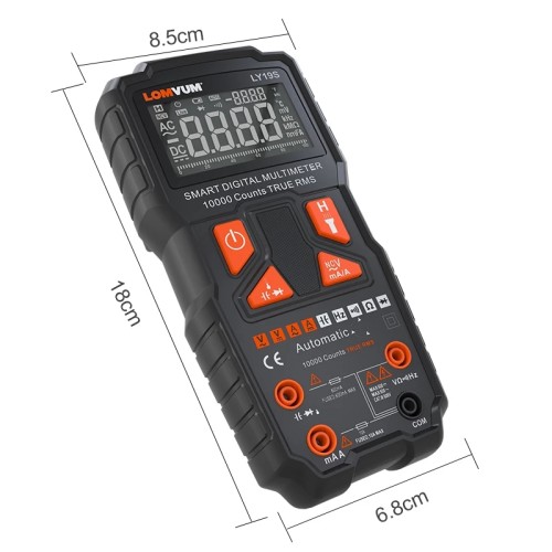 LY19S LOMVUM NCV Digital Multimeter 10000 counts Auto Ranging AC/DC voltage meter Flash light Back light Large Screen