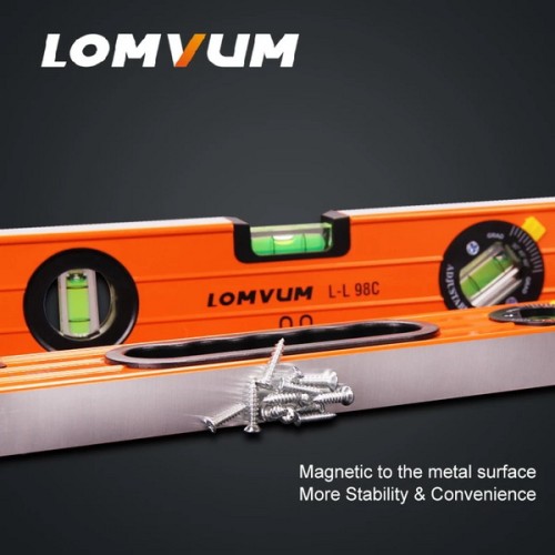 LOMVUM High Precision Spirit Level Ruler Bubbles Lever