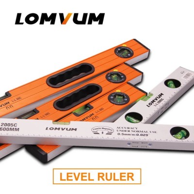 LOMVUM High Precision Spirit Level Ruler Bubbles Lever