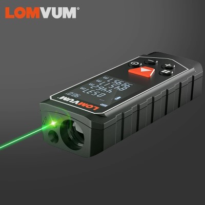 LOMVUM LYA Laser Rangefinder Green Beam Digital Laser Distance Meter Battery-powered 100m Range Finder Tape Distance Measurer