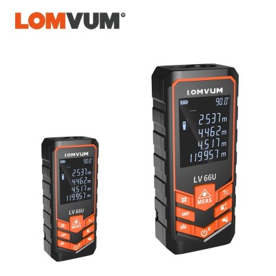 LOMVUM 66U Battery-Powered Auto Level Finder Multifunction Distance Meter Night Vision Laser Rangefinder Measurement Tool