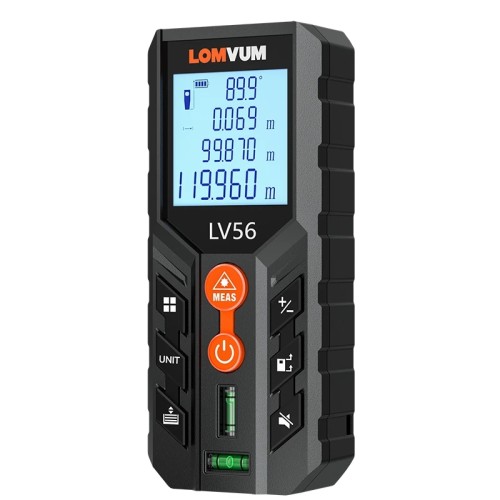 LOMVUM LV56 Laser Distance Meter Rangefinder Laser Tape Measure  Laser Tape Roulette Angle Measurement Ruler