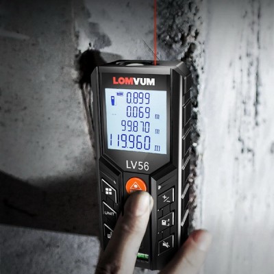 LOMVUM LV56 Laser Distance Meter Rangefinder Laser Tape Measure  Laser Tape Roulette Angle Measurement Ruler