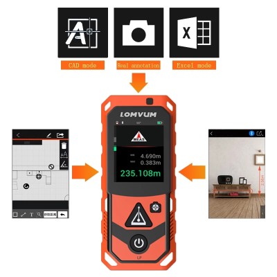 LOMVUM LP/LT New Arrival Laser Rangefinders Digital Laser Distance 200m Meter Distance Battery-powered Measurer Laser Camera Function