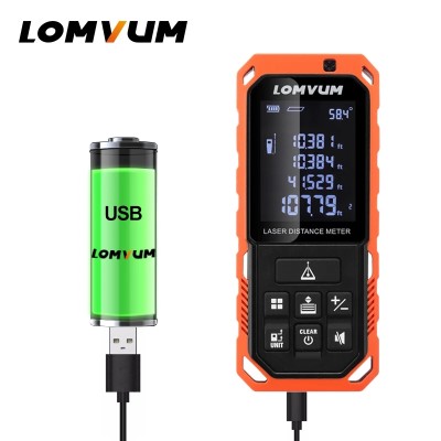 LOMVUM Usb Tester LD Series Rangefinders Digital Auto Level Laser Distance Meter Type High Precision Instruments