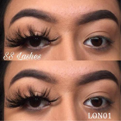 Luxury High Quality 25mm Dramatic Mink Lashes LON01 with Custom Package