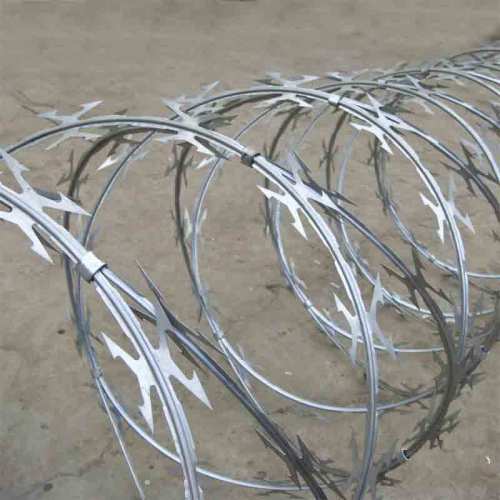 Galvanized  Sharp Razor concertina Steel Wire   for  security fence