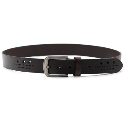 HANJUN Men's Leather Belt black 3.8*110 or customized Cow Hide
