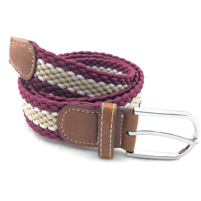 Colorful Unisex Leisure Polyester Braided Elastic Webbing Belts