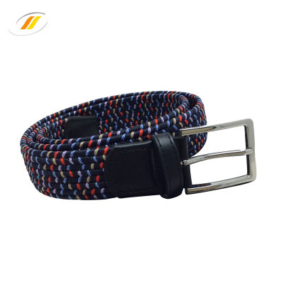 Mixed color elastic braided belt