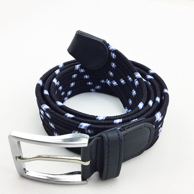 Mixed color elastic braided belt