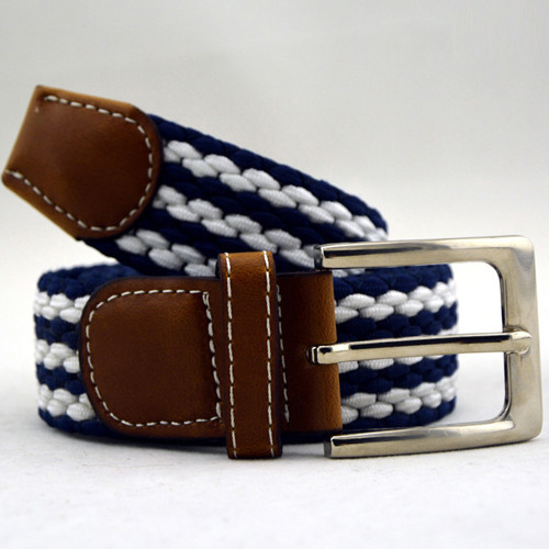 Mens Casual Woven Stretch Braided Elastic Belt