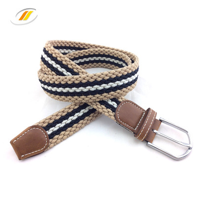 Mixed color elastic braided belt