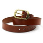 Italy Import Top Layer Cowhide Leather Waist belt Copper Buckle Belt