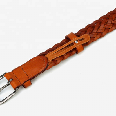 Fashion Woven Handmade First Layer Leather Braided Belt