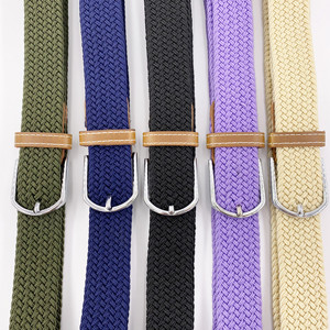 China Factory Custom Unisex Canvas Stretch Braided Elastic Belt
