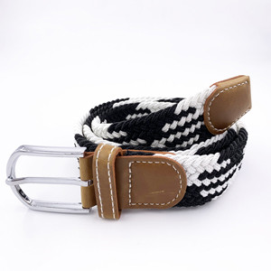Customized Wholesale Polyester Knitted Elastic Braided Mens Belt