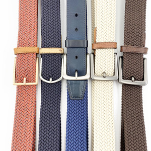 High Quality Belt Mens Braided Adjustable Silk Elastic Leisure Belt