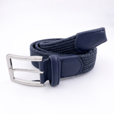 Custom Colorful Elastic Belt Unisex Wax Rope Braided belt With Genuine Leather Tip End
