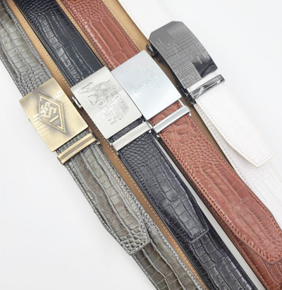 Boutique Automatic Buckle Crocodile Pattern Men Leather Personality Belt
