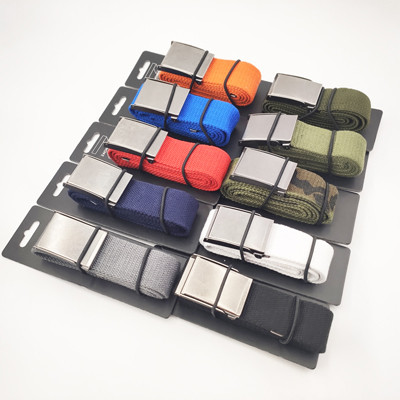 High Quality Simplicity Roller Buckle Stylish Designer Men Canvas Belt