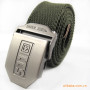Hot Sale Retro Leather Alloy Buckle Breathable Canvas Belt