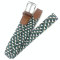 High Quality Braided Stretch Belts for Men,Genuine Leather Elastic Fabric Woven Webbing Belt