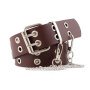 Fashion double exhaust eye chain clause Korean version of punk style ladies belt