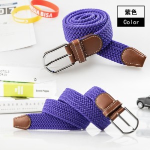 New multicolor stretch woven elastic belt wholesale spot men's women's belt canvas belt