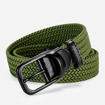Light silk material golf belt, men's and women's sports all-match elastic belt, tooling elastic woven canvas belt