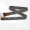 Shiny Stretch Belts Braided Elastic Stretch Cross Buckle Casual Belt