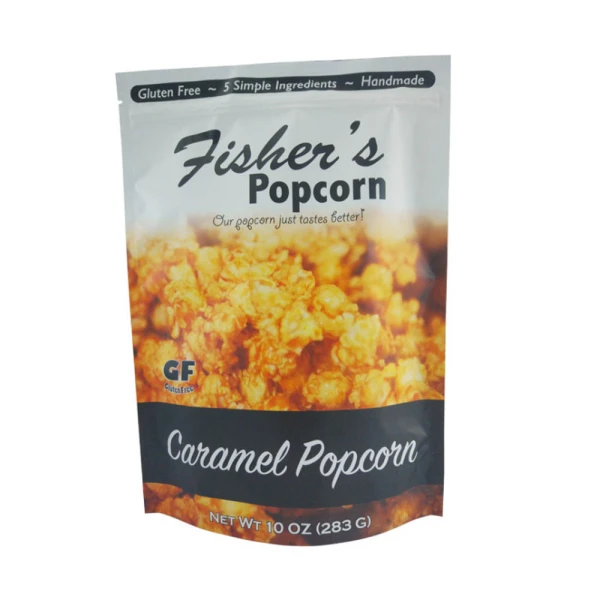 Sac ziplock réutilisable ZB pour emballage de pop-corn, vente en gros, fournisseur d'usine en Chine